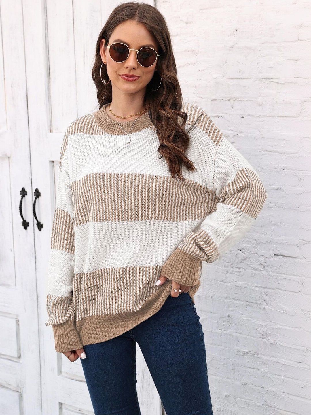 Women Striped Pullover