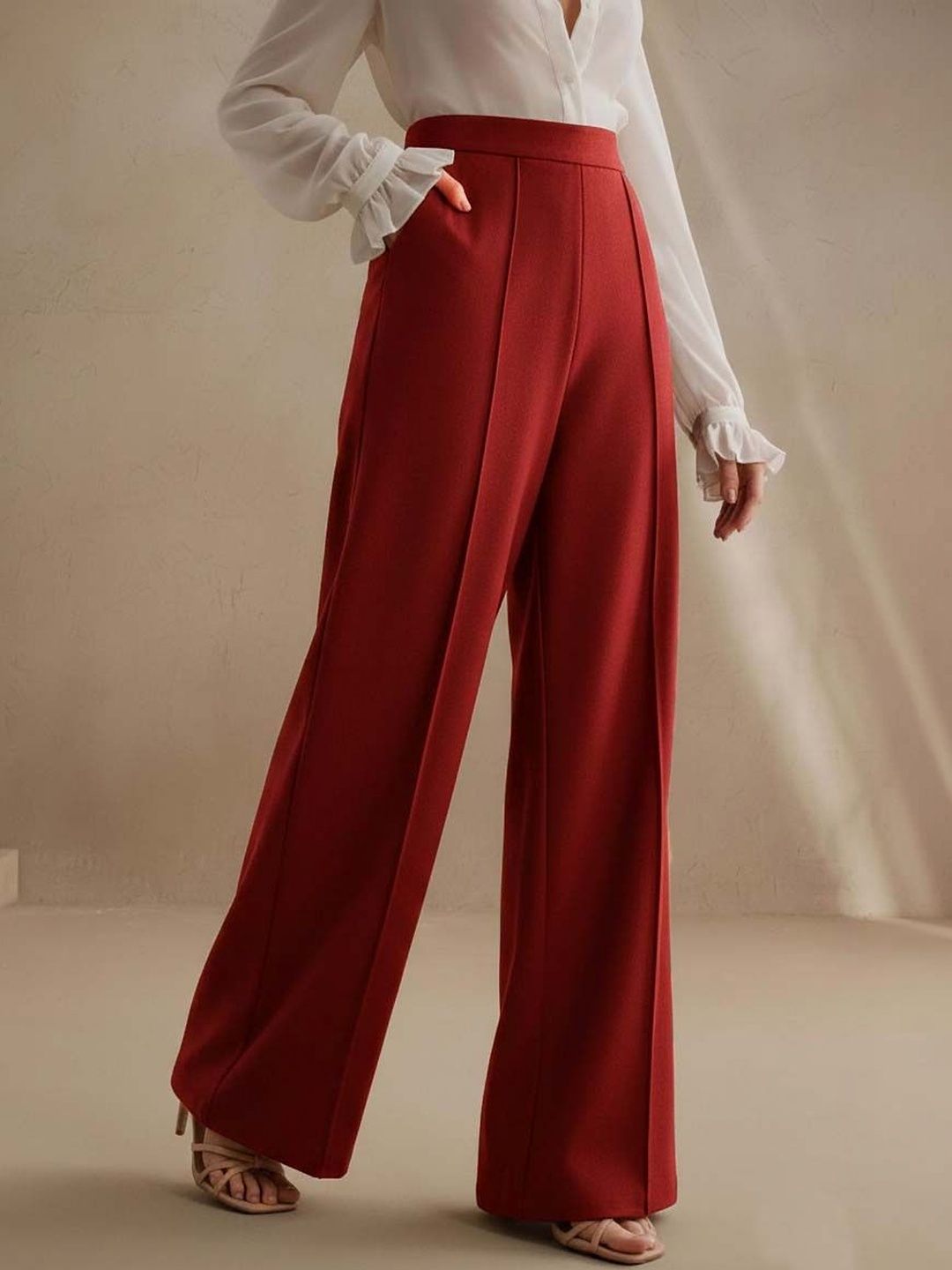 Women Wrinkle Free Trousers