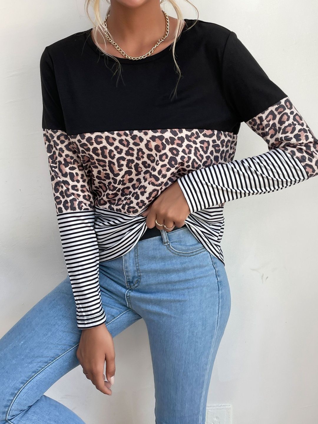 Women Colourblocked T-shirt