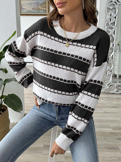 Women Striped Pullover