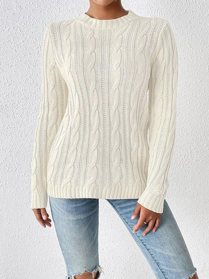 Women Cable Knit Pullover