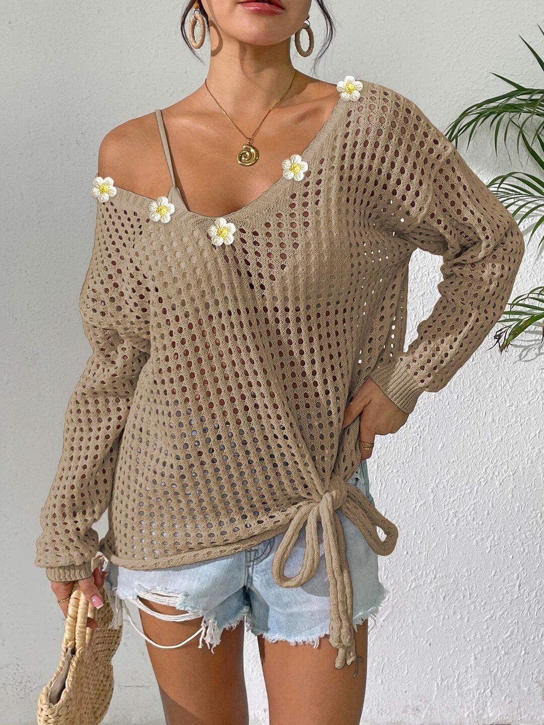 Women Pullover with Applique Detail