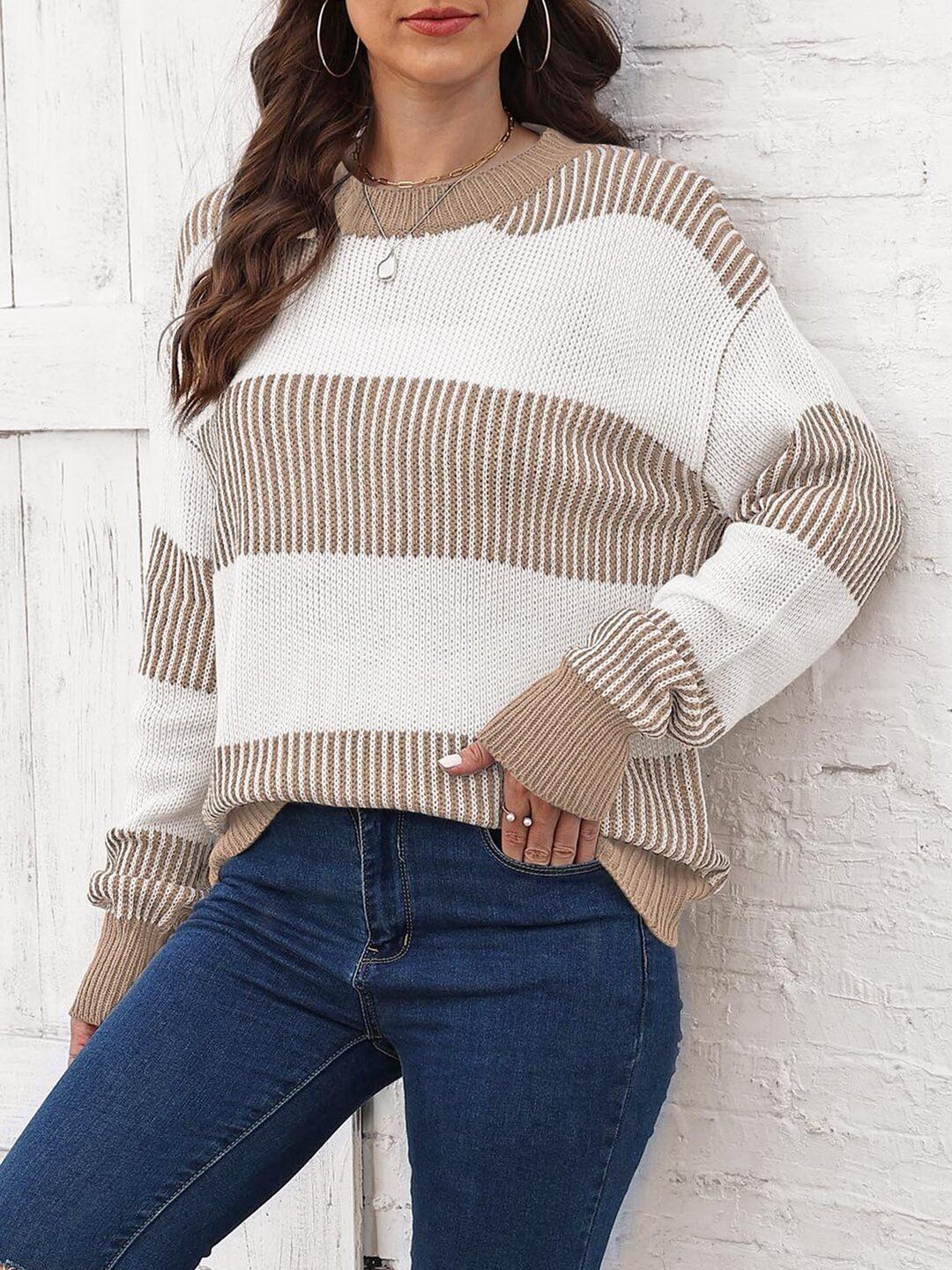 Women Striped Pullover