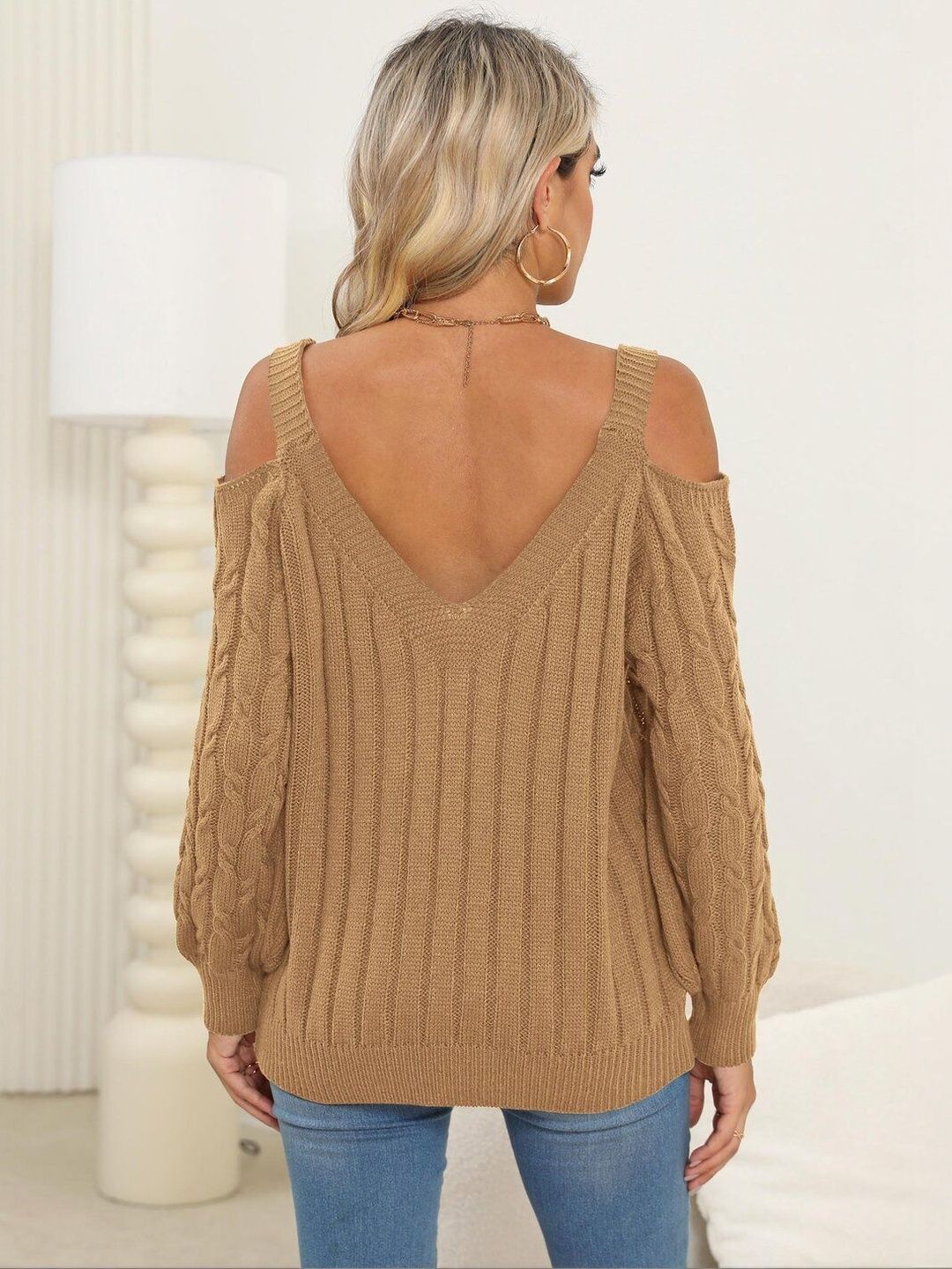 Women Cable Knit Pullover