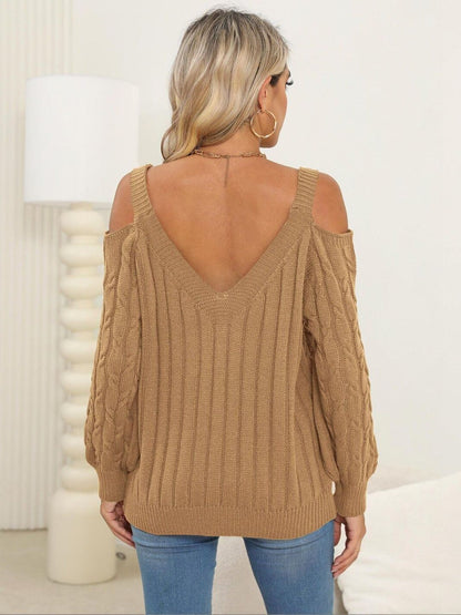 Women Cable Knit Pullover
