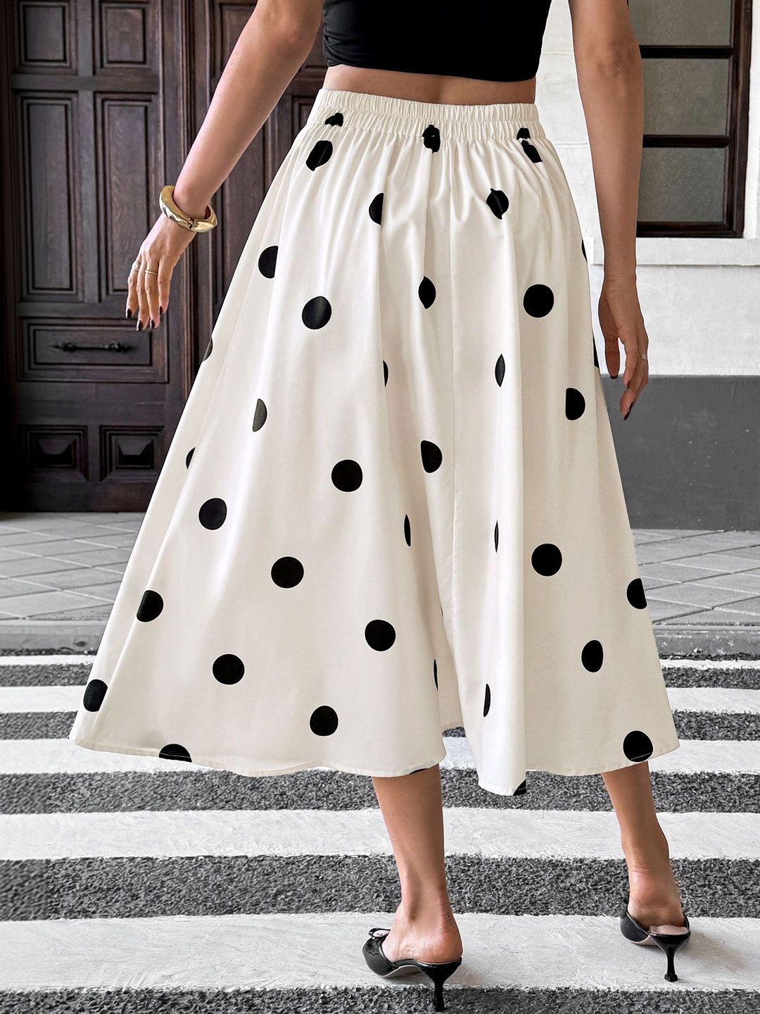 Polka Dot Maxi Skirt