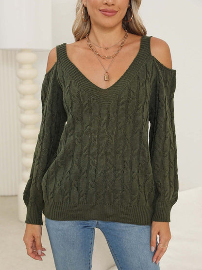 Women Cable Knit Pullover