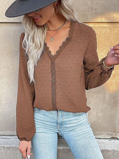 Cotton Top in Brown Style 623 - Nowi Korean Fashion