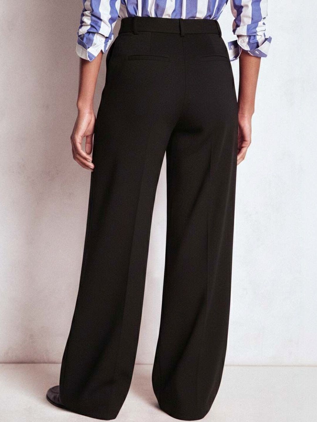 Women Straight Fit Wrinkle Free Cotton Trousers