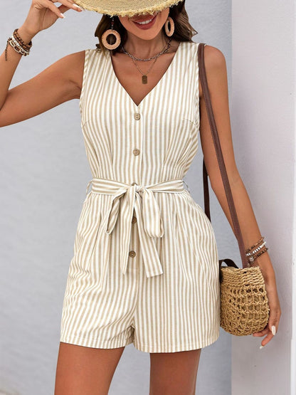 Striped Basic Jumpsuit
