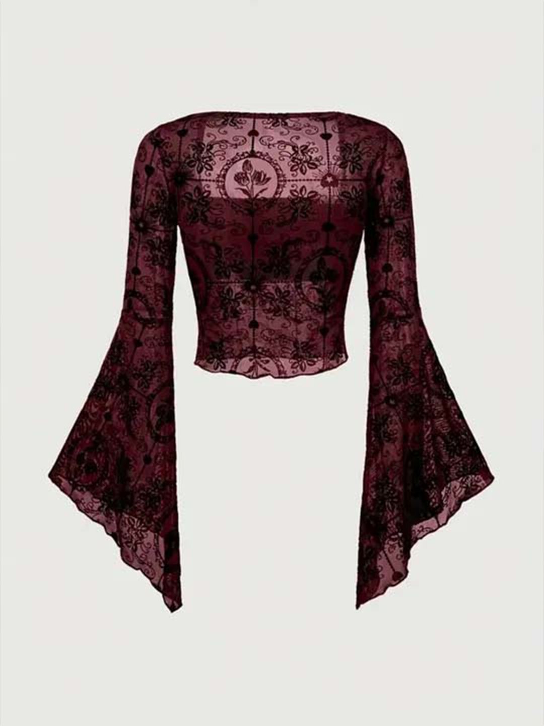 Bell Scoop Neck Sleeve Top