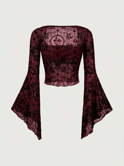 Bell Scoop Neck Sleeve Top