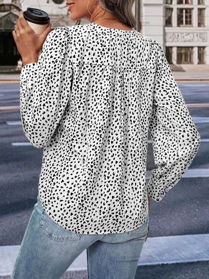 Women's White Print Top