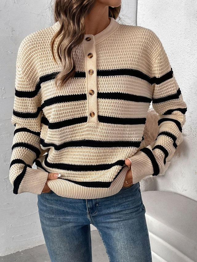 NOWI Striped Pullover - Nowi Korean Fashion