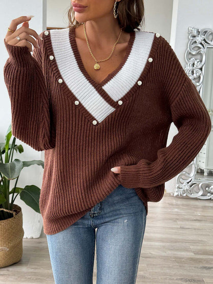 Women Colourblocked Pullover