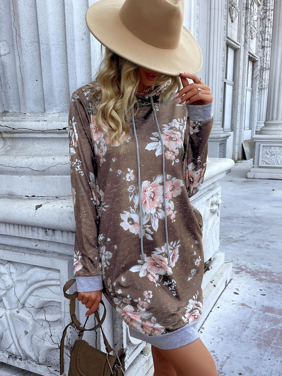 Women Printed Hooded Sweatshirt