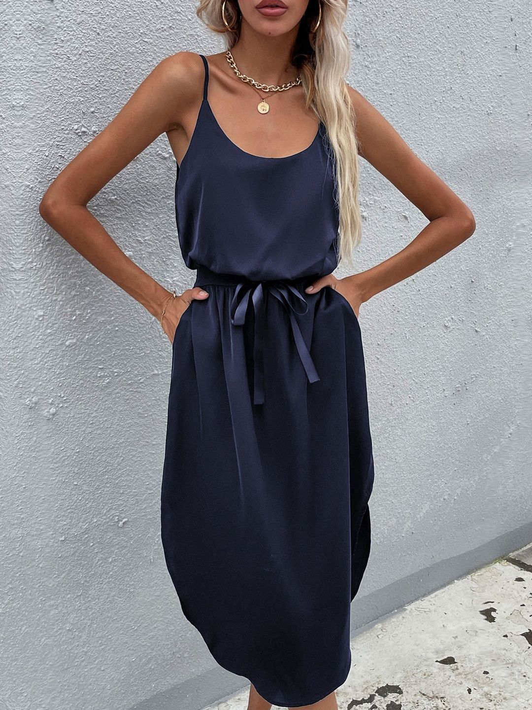 Midi Dress Sleeveless - Nowi Korean Fashion