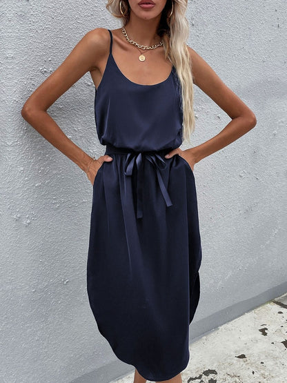 Midi Dress Sleeveless - Nowi Korean Fashion