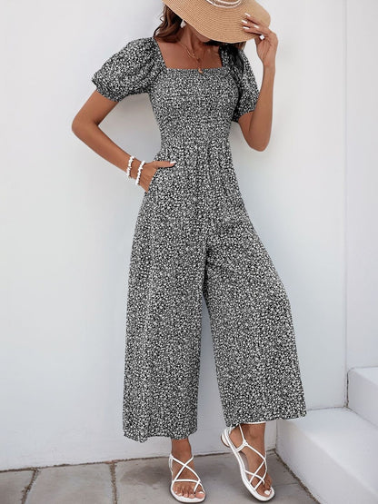 Printed Culotte Jumpsuit