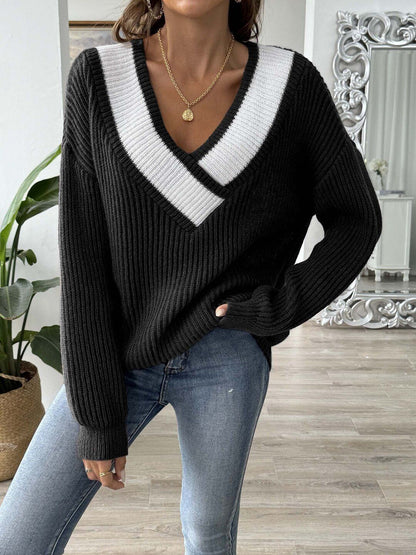 Women Colourblocked Pullover