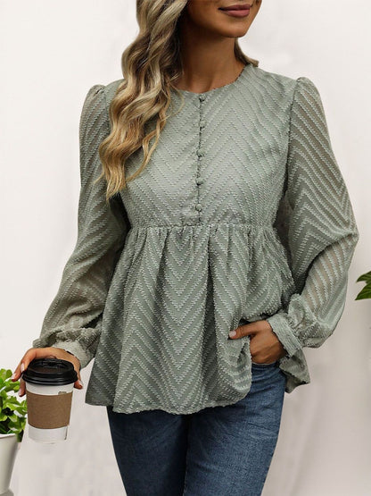 Women's Grey Nowi Peplum Top