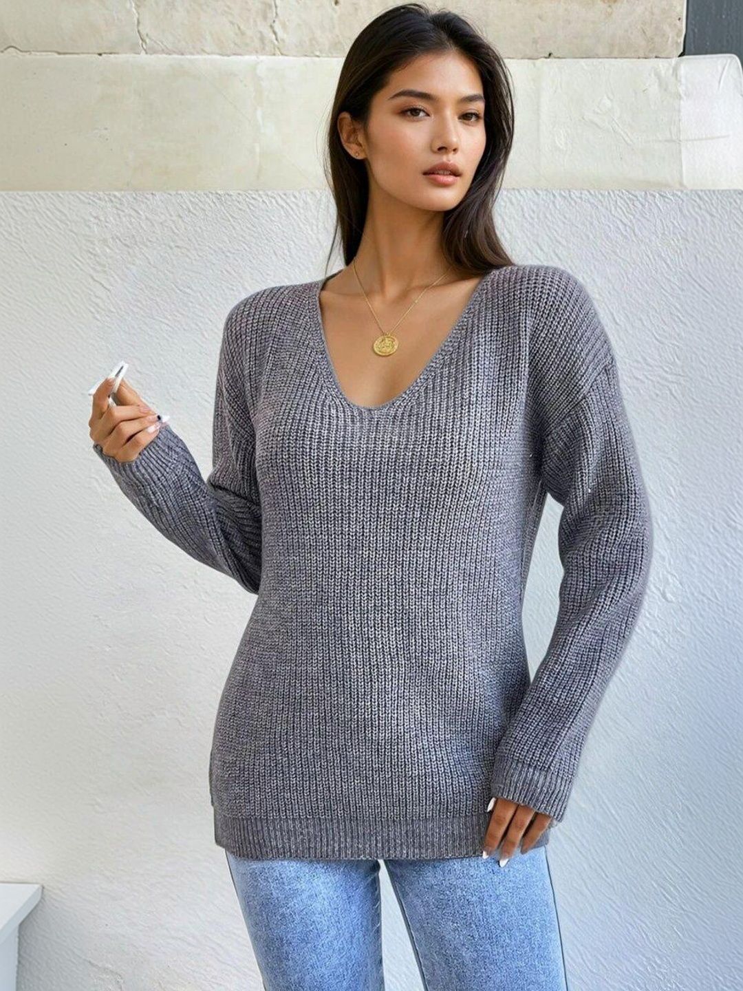 Women Ribbed Pullover