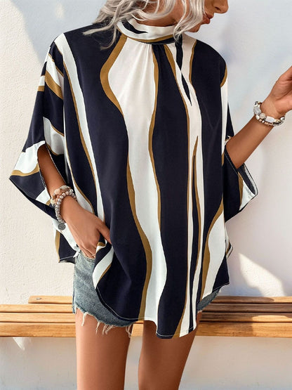 Print Batwing Sleeve Top