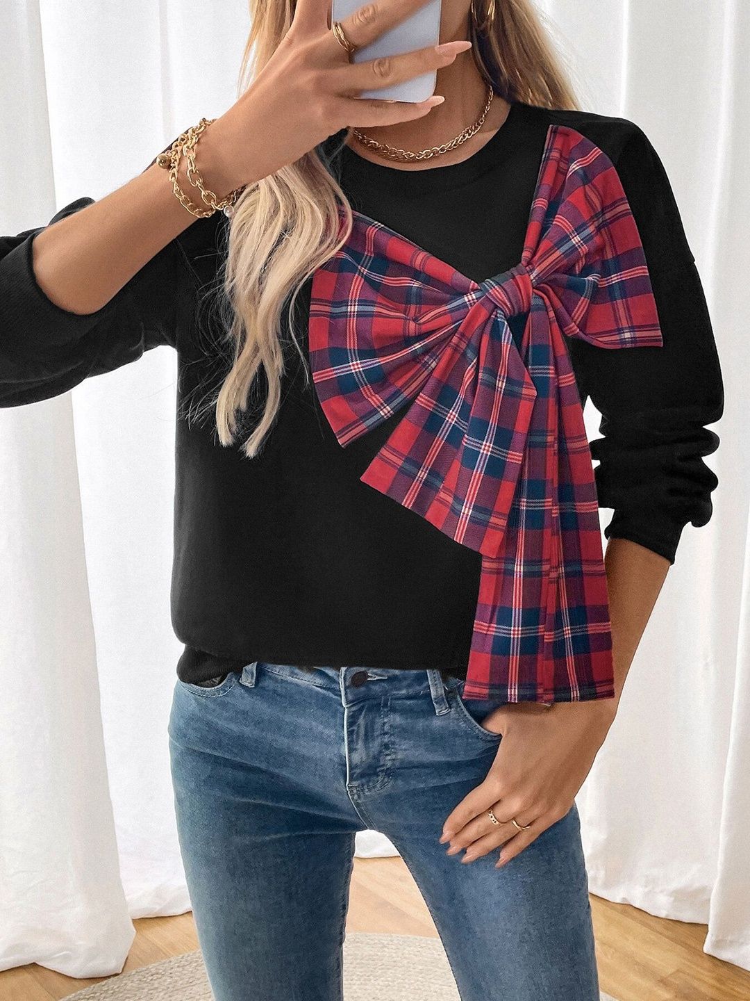 Women Colourblocked Sweatshirt