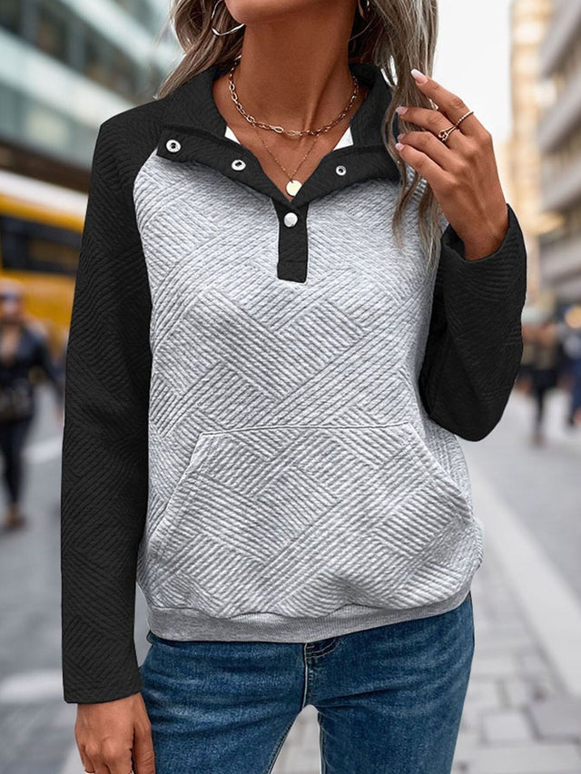 Hooded Sweatshirt in Black Cotton Style 103 - Nowi Korean Fashion