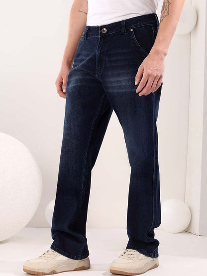 Men Straight Fit Mid-Rise Light Fade Jeans