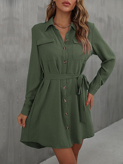 Women's Green Nowi Shirt Dress
