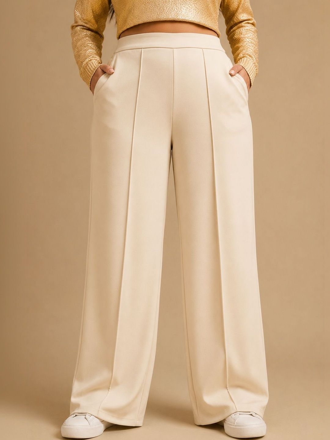 Women Relaxed High-Rise Trousers