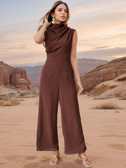 Cowl Neck Basic Jumpsuit