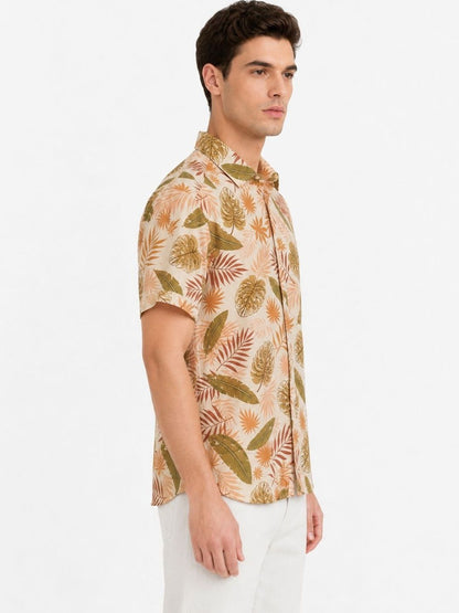 Men Comfort Floral Printed Casual Shirt