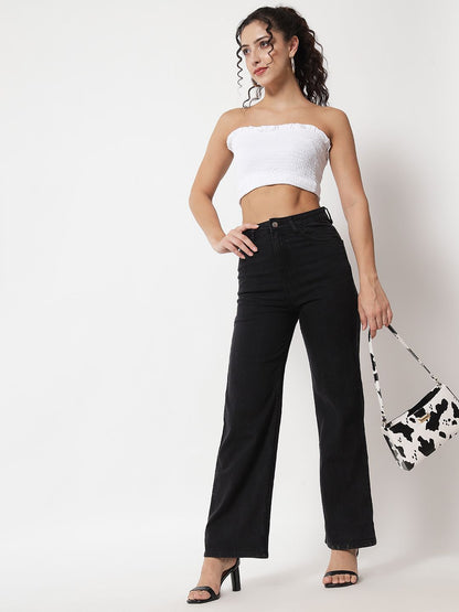 Women Regular Fit High-Rise No Fade Stretchable Jeans