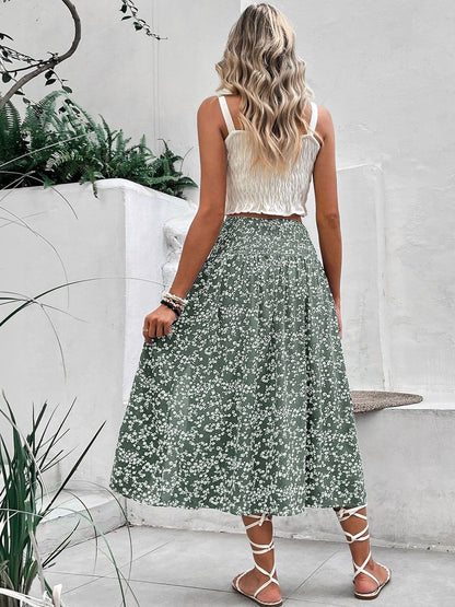 Printed Flared Cotton Skirts