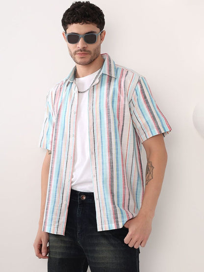 Men Striped Casual Shirt