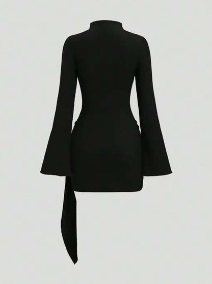 Flared Sleeve Bodycon Mini Dress