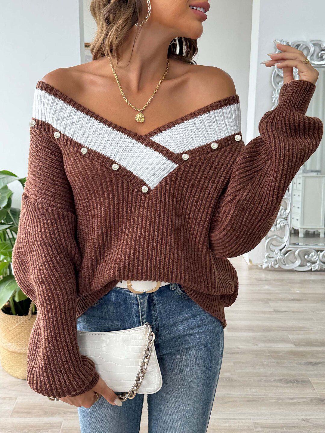 Women Colourblocked Pullover