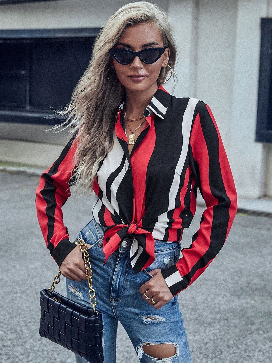 Women Striped Casual Shirt