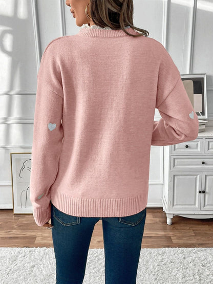 Women's Pink Printed Pullover