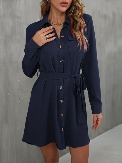 NOWI Shirt Mini Dress - Nowi Korean Fashion