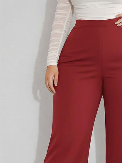 Women Straight Fit Wrinkle Free Trousers