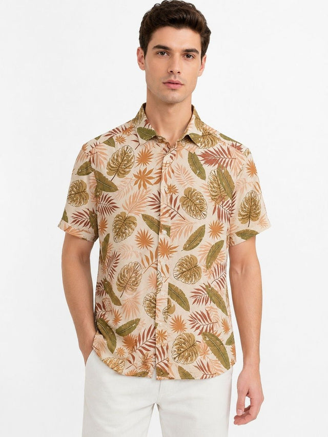 Men Comfort Floral Printed Casual Shirt