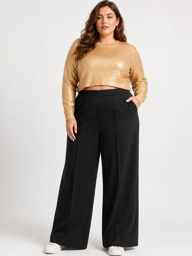 Women Relaxed High-Rise Easy Wash Trousers