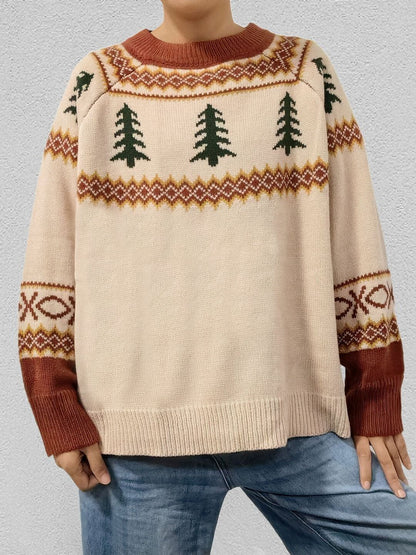 Women Fair Isle Printed Pullover