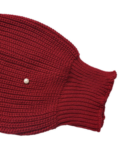 Women's Red Cardigan With Embellished Detail