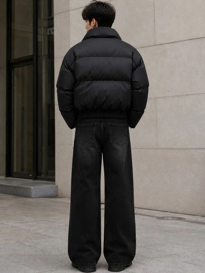 Men Bootcut High-Rise Light Fade Jeans