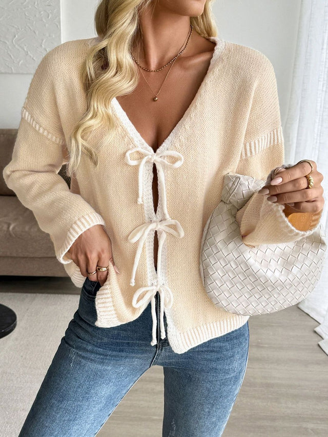 NOWI Ribbed Cardigan Style 393 - Nowi Korean Fashion