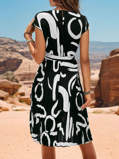 Print Fit & Flare Dress